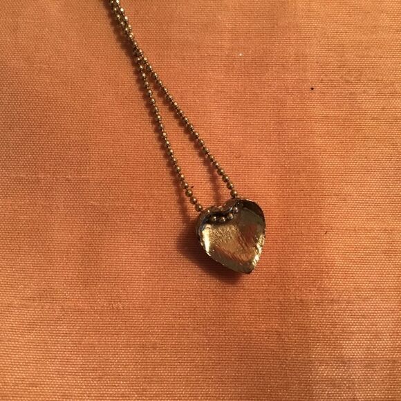 Silvertone Pink Crystals Heart Necklace - Picture 4 of 5